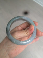 Load image into Gallery viewer, 56mm Certified type A 100% Natural smoky gray/black Jadeite bangle AF11-5972
