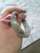 Load image into Gallery viewer, 51.5mm 100% natural Type A green/purple oval jadeite jade bangle B36
