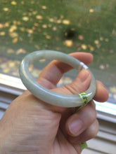 Load image into Gallery viewer, 50.8mm certified Type A 100% Natural light green Jadeite Jade bangle M38-5950
