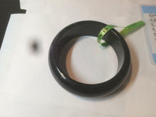Load image into Gallery viewer, 53.5mm certified 100% Natural dark green/black nephrite Hetian Jade bangle HF25-4646
