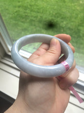 Load image into Gallery viewer, Certificated 58.5mm Type A 100% Natural white/gray/purple  jadeite jade bangle Y63-5471
