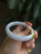 Load image into Gallery viewer, 54mm certifed 100% natural certified white/light purple jadeite jade bangle AC43-5953
