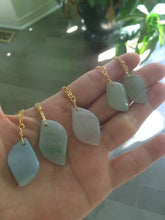 Load image into Gallery viewer, 100% natural type A jadeite jade icy Willow leaves pendants SN (Clearance item)

