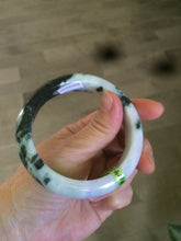 Load image into Gallery viewer, 57.8mm certified  100% natural light green/purple jadeite jade bangle F110-6206
