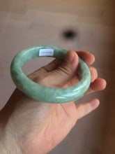 Load image into Gallery viewer, 57.4mm certified Type A 100% Natural green/gray Jadeite Jade bangle X122-7140
