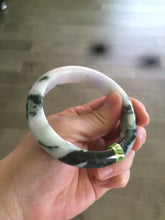 Load image into Gallery viewer, 57.8mm certified  100% natural light green/purple jadeite jade bangle F110-6206
