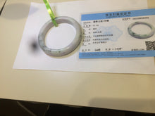Load image into Gallery viewer, 58.6mm certified type A 100% Natural green/white/purple Jadeite Jade bangle Z96-6204
