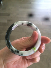 Load image into Gallery viewer, 57.8mm certified  100% natural light green/purple jadeite jade bangle F110-6206
