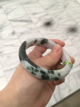 Load image into Gallery viewer, 57.8mm certified  100% natural light green/purple jadeite jade bangle F110-6206
