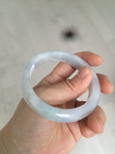 Load image into Gallery viewer, 53.4mm 100% natural certified light green/white/light purple jadeite jade bangle A72-0984
