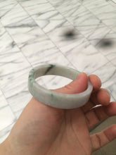 Load image into Gallery viewer, 51.8mm Certified type A 100% Natural green/purple Jadeite Jade square bangle F111-7277
