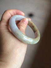 Load image into Gallery viewer, 55.7mm certified 100% natural green/brown/purple jadeite jade bangle AT44-1649
