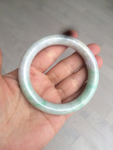 Load image into Gallery viewer, 56mm certified 100% natural sunny green/white/purple/yellow round cut jadeite jade bangle AF9-8927
