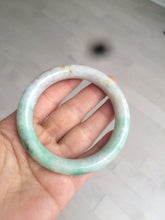 Load image into Gallery viewer, 56mm certified 100% natural sunny green/white/purple/yellow round cut jadeite jade bangle AF9-8927
