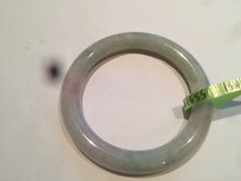 Load image into Gallery viewer, 55mm 100% natural certified light green/purple round cut jadeite jade bangle U18-1151
