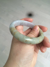 Load image into Gallery viewer, 55.7mm certified 100% natural green/brown/purple jadeite jade bangle AT44-1649
