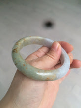 Load image into Gallery viewer, 55.7mm certified 100% natural green/brown/purple jadeite jade bangle AT44-1649
