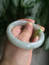 Load image into Gallery viewer, 53mm certificated Type A 100% Natural light green/yellow/purple Jadeite Jade bangle L106-2747
