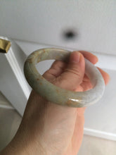 Load image into Gallery viewer, 55.7mm certified 100% natural green/brown/purple jadeite jade bangle AT44-1649
