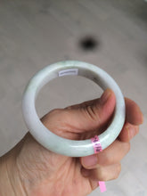 Load image into Gallery viewer, 56.9mm 100% natural Type A light green purple white jadeite jade bangle Y116-9294
