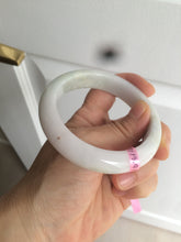 Load image into Gallery viewer, 56.9mm 100% natural Type A light green purple white jadeite jade bangle Y116-9294
