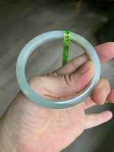 Load image into Gallery viewer, 50.5mm Certified Type A 100% Natural icy green brown oval Jadeite Jade bangle E55-3561
