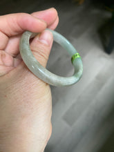 Load image into Gallery viewer, 50.5mm Certified Type A 100% Natural icy green brown oval Jadeite Jade bangle E55-3561
