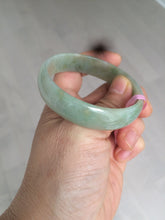 Load image into Gallery viewer, 52.9mm certificated Type A 100% Natural green gray Jadeite Jade bangle Y122-9555
