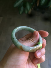 Load image into Gallery viewer, 48.9mm CertificatedType A 100% Natural green/yellow jadeite jade bangle F113-7245
