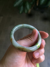 Load image into Gallery viewer, 48.9mm CertificatedType A 100% Natural green/yellow jadeite jade bangle F113-7245
