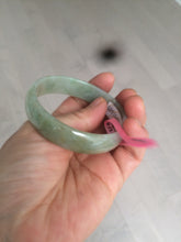 Load image into Gallery viewer, 52.9mm certificated Type A 100% Natural green gray Jadeite Jade bangle Y122-9555
