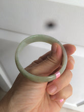 Load image into Gallery viewer, 52.9mm certificated Type A 100% Natural green gray Jadeite Jade bangle Y122-9555
