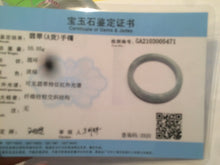 Load image into Gallery viewer, Certificated 58.5mm Type A 100% Natural white/gray/purple  jadeite jade bangle Y63-5471
