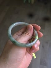 Load image into Gallery viewer, 52mm Certified Type A 100% Natural light green/gray Jadeite Jade bangle F114-7242
