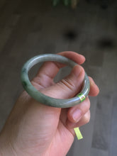 Load image into Gallery viewer, 52mm Certified Type A 100% Natural light green/gray Jadeite Jade bangle F114-7242
