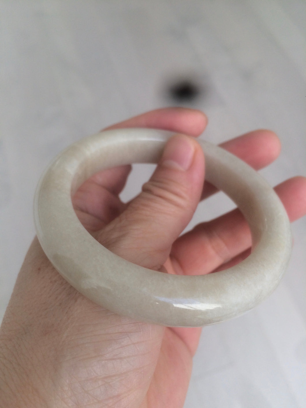 56mm 100% natural orange/beige Quartzite (Shetaicui jade) bangle CB22