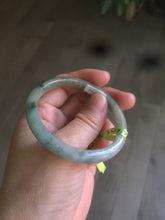 Load image into Gallery viewer, 52mm Certified Type A 100% Natural light green/gray Jadeite Jade bangle F114-7242
