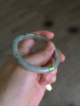 Load image into Gallery viewer, 52mm Certified Type A 100% Natural light green/gray Jadeite Jade bangle F114-7242
