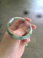 Load image into Gallery viewer, 52mm Certified Type A 100% Natural light green/gray Jadeite Jade bangle F114-7242
