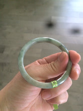 Load image into Gallery viewer, 52mm Certified Type A 100% Natural light green/gray Jadeite Jade bangle F114-7242
