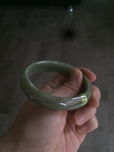 Load image into Gallery viewer, 54.5mm Certified Type A 100% Natural green oval Jadeite Jade bangle L105-2899
