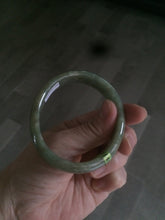 Load image into Gallery viewer, 54.5mm Certified Type A 100% Natural green oval Jadeite Jade bangle L105-2899
