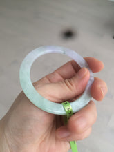 Load image into Gallery viewer, 52.7mm Certified Type A 100% Natural sunny green/purple/white thin Jadeite Jade bangle AE23-1454
