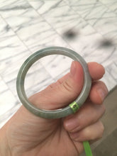 Load image into Gallery viewer, 52mm Certified Type A 100% Natural light green/gray Jadeite Jade bangle F114-7242
