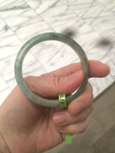 Load image into Gallery viewer, 52mm Certified Type A 100% Natural light green/gray Jadeite Jade bangle F114-7242
