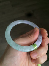 Load image into Gallery viewer, 52.7mm Certified Type A 100% Natural sunny green/purple/white thin Jadeite Jade bangle AE23-1454
