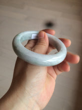 Load image into Gallery viewer, 56.5mm certified Type A 100% Natural green/white chubby Jadeite Jade bangle AF1-4612
