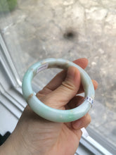 Load image into Gallery viewer, 55.7mm Certified Type A 100% Natural sunny green Jadeite Jade bangle A65-3328
