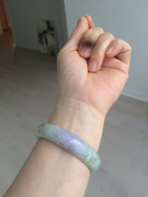 Load image into Gallery viewer, 52.6mm 100% natural Type A light green/purple jadeite jade bangle AR42-2209
