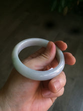 Load image into Gallery viewer, 53.5mm Certified 100% natural Type A green/white jadeite jade bangle F116-9053
